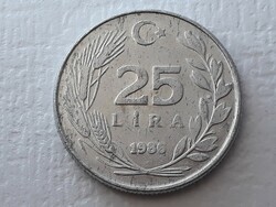 25 Lira 1986 coin - Turkish alu 25 lira 1986 foreign coin