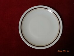 Lowland porcelain small plate with brown stripes. He has! Jókai.
