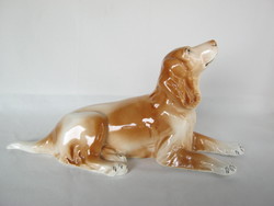 Gránit kerámia fekvő kutya nagy méret 36 cm