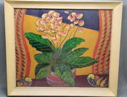 Klie Zoltán eredeti festménye "virág csendélet"