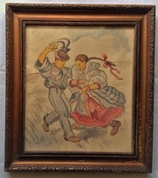 Táncoló pár, festmény