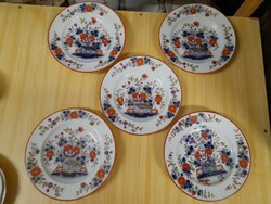 Alt Wien Ausztria Fischer & Mieg Pirkenhammer 1853-73 Imari Mintás Porcelán Süteményes Tányér.20 cm.