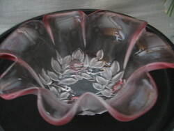 Mikasa walther crystal pink flower bowl