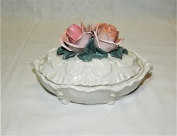 Rózsafogós bonbonier - Ens porcelán