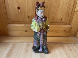 Japán kínai keleti porcelán kerámia figura szobor 37cm