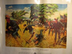 Vintage Amerikai hadsereg nyomat: Amerikai hadsereg akcióban - a múltbeli csatákról