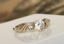 'Angyalszárny' arany gyűrű Internally Flawless IF-G gyémanttal!