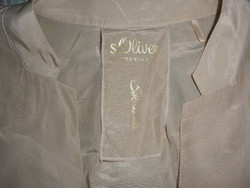 S.Oliver premium silk beige shirt, top