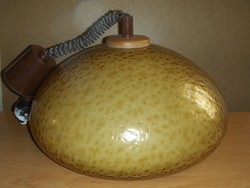 Retro amber large hood chandelier ceiling lamp 45 cm