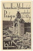 Papírrégiség - Old papers - Nemzetközi Mintavásár Prága, - prospektusa 1922-ből!