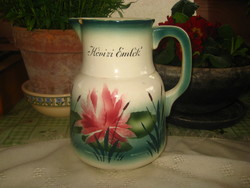 Fischer  Emil    , Hévízi emlék kancsója  , 21 cm