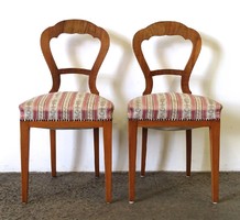 1I904 Antik Biedermeier támlás szék pár