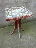 Retro wooden small table, artistic design