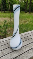 Óriás méretű Mid Century muránói üveg váza padlóváza 75 cm magas pocakméret több mint 80 cm