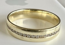 163T. About 1 forint! Brilliant (0.4 ct) gold (3.6 g) memory ring with snow white flawless stones!