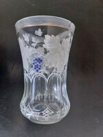 A real rarity! Biedermeier decorative glass with grape pattern