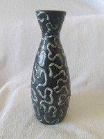 Pesthidegkút - retro vase with abstract decor, flawless, 25 cm