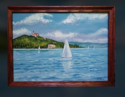 Tihany sailboats ... Impressionist painting
