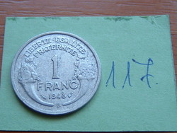 FRANCIA 1 FRANC FRANK 1948 / B,  ALU.  117.