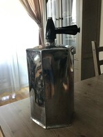Old huge size custom made metal soda siphon