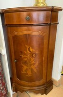 Baroque marquetry corner chest of drawers 84x50x38cm