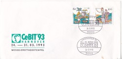 Németország emlékboríték, első napi bélyegzéssel 1982