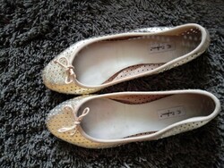 Bagllerina Paris aranyszínű eredeti bőrcipő