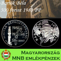 Bartók ezüst 500 forint PP 1981