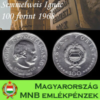 Kodály ezüst 100 forint 1968