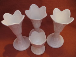 Pack of 4 white cup porcelain candle holders
