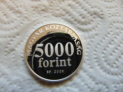 Radnóti Miklós ezüst 5000 forint 2009 PP  31.46 gramm 925 ös ezüst