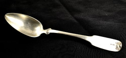1854 Pesth! Marked 13 lats silver antique large soup spoon