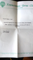 Meghívó a Fradi Centenáriumi Sétány avató ünnepségére 2001.szeptember 16.eredeti  borítékban