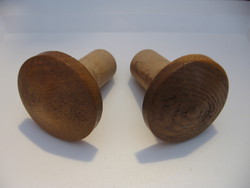 Pair of wooden fixing plugs for backrest of old sofa