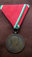 Horthy Bronze Heroism Medal on original military band