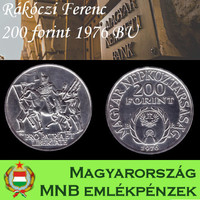 Rákóczi ezüst 200 forint 1976 BU