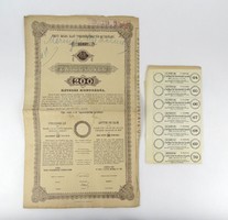 1J026 Pesti Hazai Első Takarékpénztár-Egyesület záloglevél 200 korona 1922