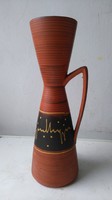 Osztrák RETRÓ ROCKABILLY "lázgörbés"KERÁMIA VÁZA 30 cm  OLCSÓN ELADÓ GYŰJTEMÉNY FELSZÁMOLÁS OKÁN!