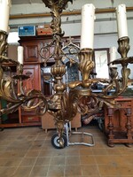 Solid bronze chandelier with 8 branches