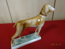 Zsolnay porcelain figure, the length of the vizsla dog is 19 cm.