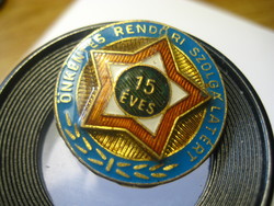 15  éves Önkéntes rendőri szolgálatért   2,5 cm