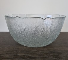 Arcoroc france vintage -textured surface, marked glass bowl- 31 cm