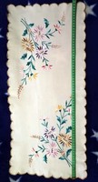 Needlework, embroidered, floral pattern