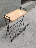 Retro small table with newspaper stand