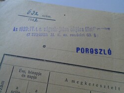 AD00007.4  POROSZLÓ  Születési anyakönyvi kivonat 1942