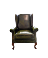 Queen Anne Cesterfield relax leather armchair