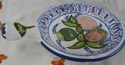 Hand painted handicraft marked handle bowl