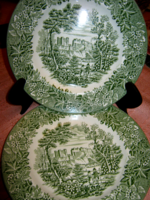Zöld angol kis tányér  "Kastély"