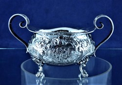 Beautiful antique silver sugar bowl, Hanau, CA. 1890 !!!
