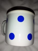Zsolnay, blue, polka dot mug, cup